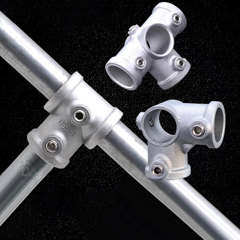 Aluminum Alloy Connector Elbow Tee Base Flat Three-Dimensional Fitting Connection Fastener 20/25Mm Steel Tube Shelf Parts