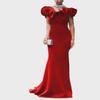 2025 Large Size Women's Elegant One-Shoulder Long Dress for Bridesmaids and Formal Events