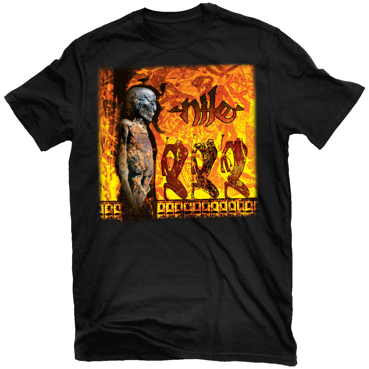 Nile Black Seeds of Vengeance Rock Band Graphic Tee Cotton Round Neck Casual Unisex Tshirt Summer Top S