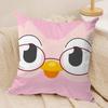 Cute DDuolingos Cushion Cover Silky Short Plush Sofa Pillow Cover Hidden Zipper Soft Dustproof Case for Home Decor