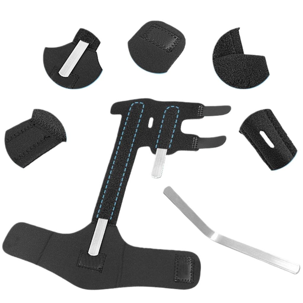 1 Stück Verstellbarer Doppelfinger-Fixiergurt mit Aluminiumplatte Fingerorthese Fingerstütze Schnappfinger-Schiene Handgelenkschutz