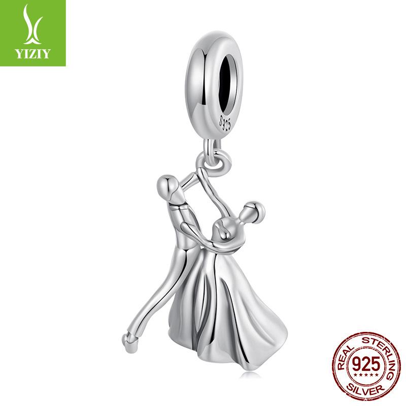 925 Sterling Silver Shining Heart Beads, Love Tree Of Life Diy Bracelet Accessories Valentine'S Day Series