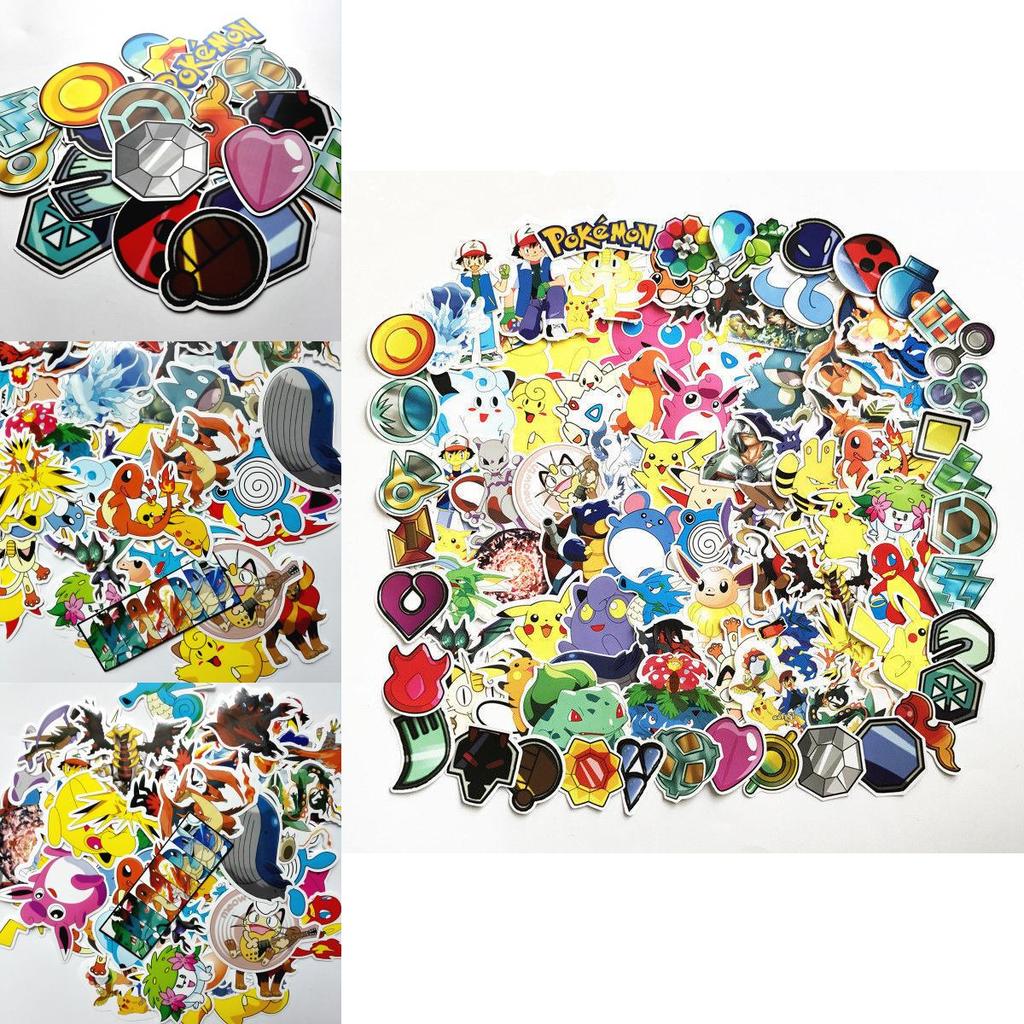 Premium Quality Pokemon Stickers Collection Featuring Mimikyu Pikachu Bulbasaur Sun Moon