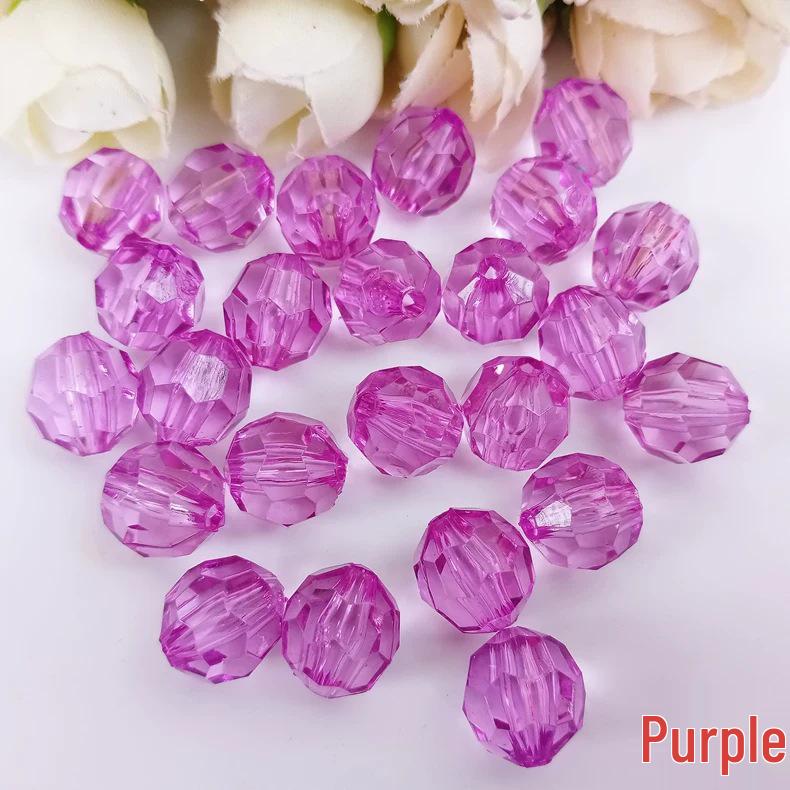 Transparente Acrylperlen 12MM für DIY-Vorhangschmuck - Farbiges Eckperlenmaterial aus Kunstkristall