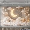 2D Weiche Wolke Mond Stern Hintergrund Baby Neugeborene Fotokabine Banner