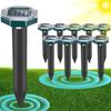10 Pack Mole Repellent Solar Powered Snake Repellent for Yard- Ultrasonic Pest Repeller Gopher Rodent Rat Mouse Groundhog Skunk Chipmunk Vole Remover