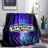 Antonio Spurs Logo Blanket Lightweight Flannel Bedding Blanket Perfect for Travel, Camping, Living Rooms, Offices, Sofas, Fan Christmas Gift