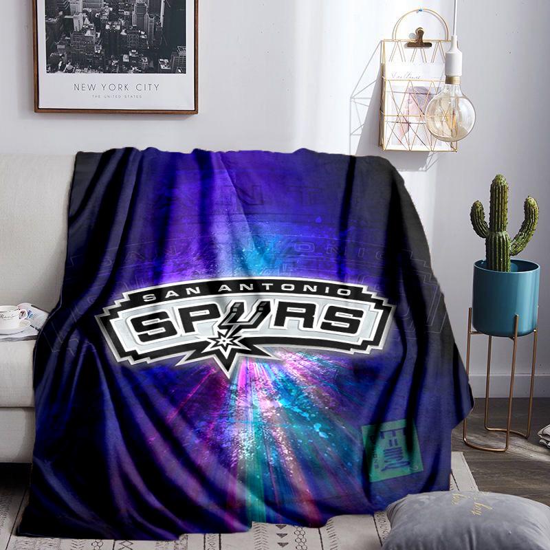 Antonio Spurs Logo Blanket Lightweight Flannel Bedding Blanket Perfect for Travel, Camping, Living Rooms, Offices, Sofas, Fan Christmas Gift
