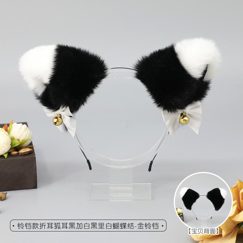Handmade Japanese Beast Ear Headband Cute Plush Cat Ears Lolita Headdress Fox Ear Accessories Cat Ear Headband