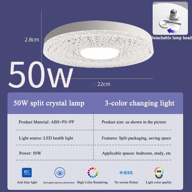 3 Color E27 Screw Bulb Led Crystal Lamp Super Bright Home Living Room Eye Protection Energy-saving Lamp Bedroom Lighting Decorate