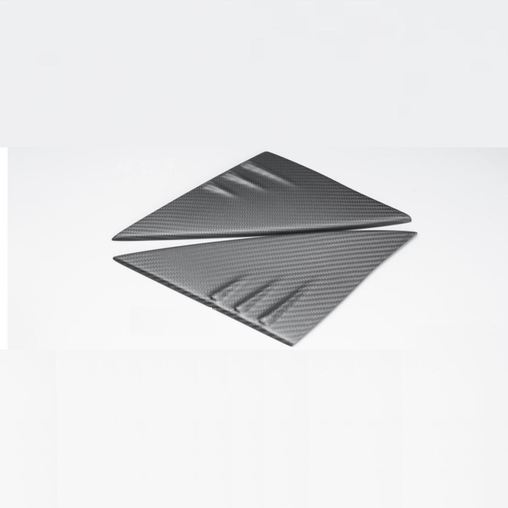 Car A-pillar Triangular Decorative Cover For Tesla Model 3 2017- Model Y Real Carbon Fiber Exterior Modification Accessories For Model Y 2020-23