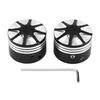 Gorgeri CNC Motorcycle Front Axle Skull Nut Bolt Cover Cap for Motorcycle Black