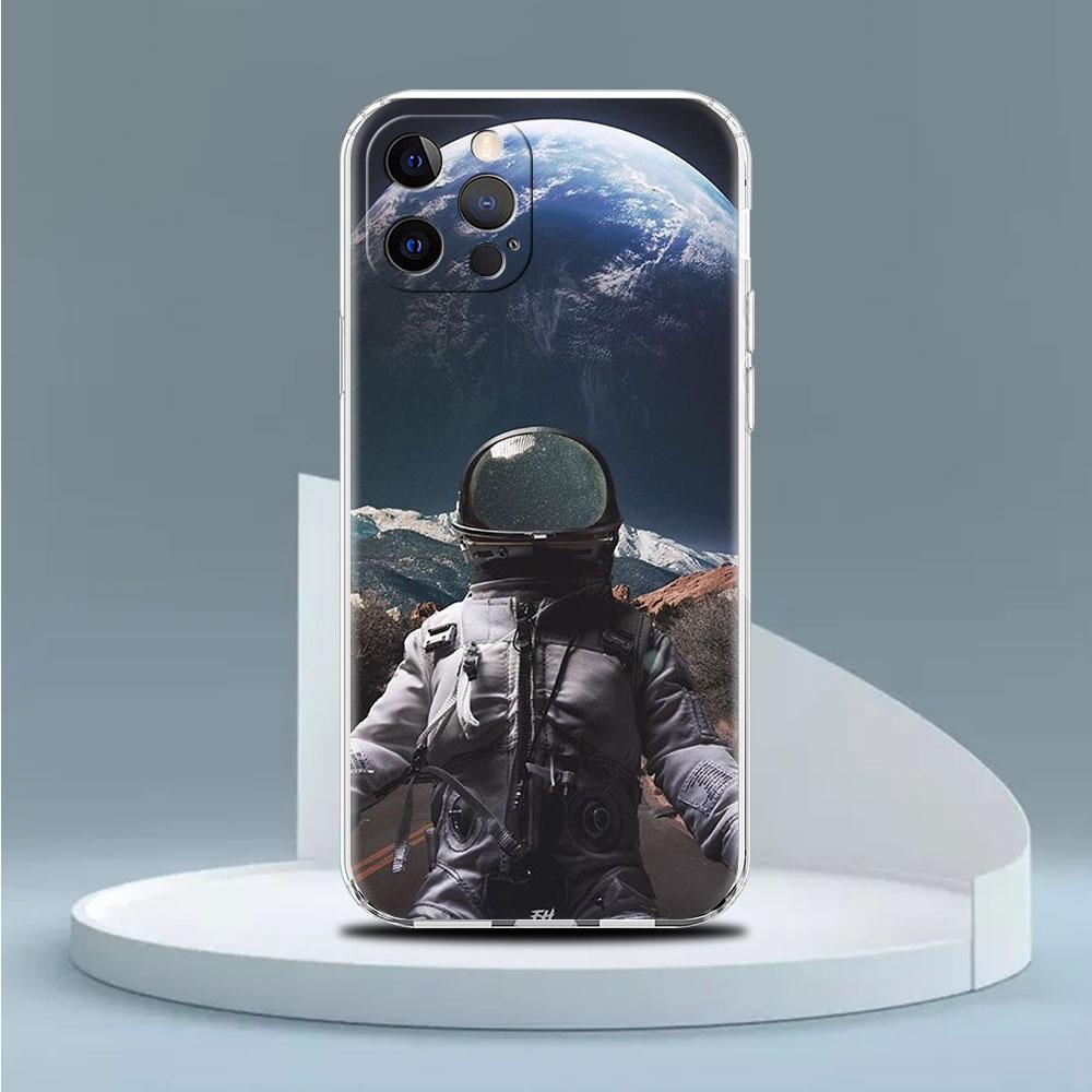 

Прозрачный чехол с астронавтом «Космическая планета» для Apple iPhone 13 11 14 12 Pro 7 8 Plus XR X XS Max 6 6S 13Pro, силиконовый чехол для телефона iPhone 6 6S