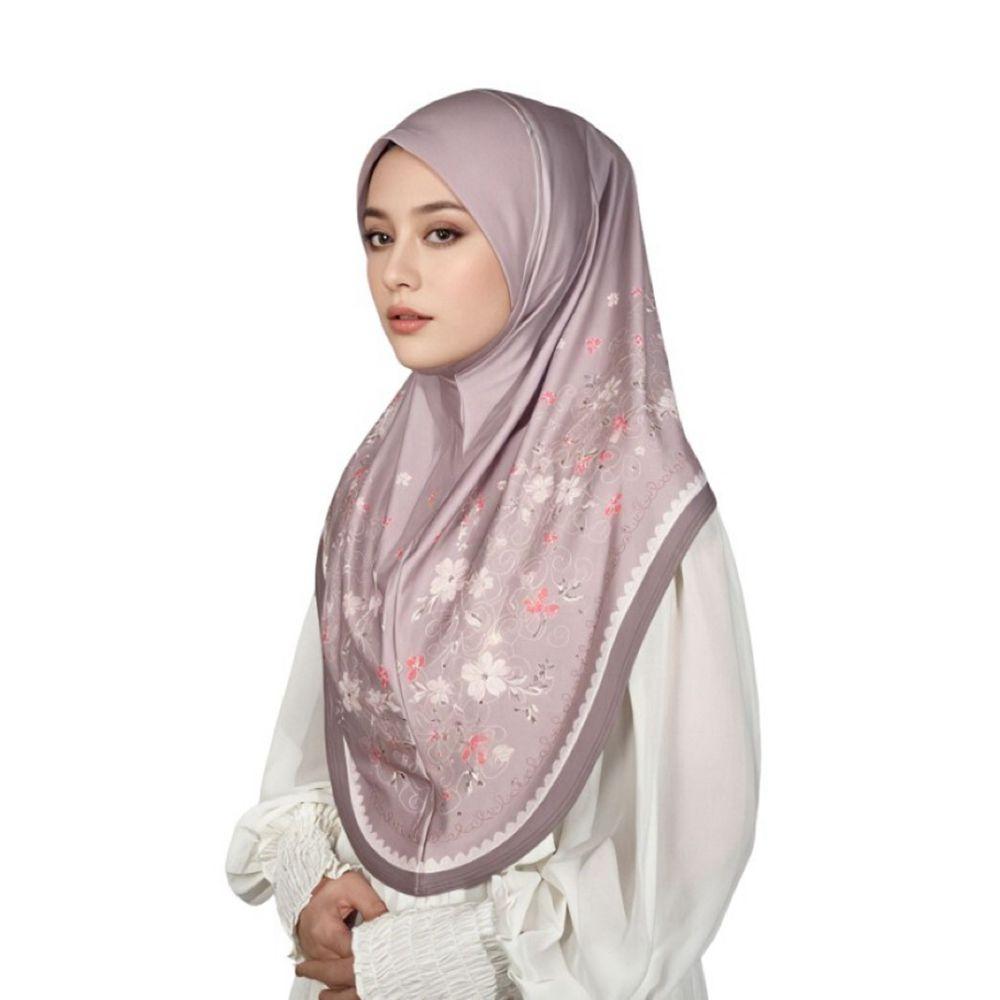 Breathable Eid Al-Fitr Long Floral Turban Adjustable Multiple Colors Printed Arab Lady Headscarf Versatile Cotton