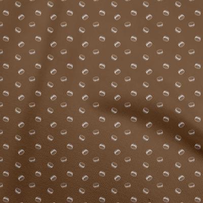 Tela Algodón Elástico Marrón Retro Minimalista Estampado Tela por Yarda 40 Pulgadas