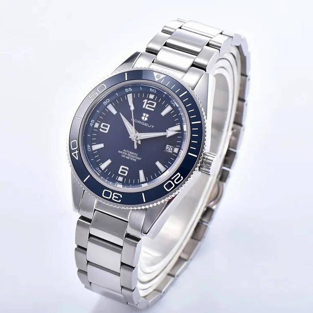 Ceramic Bezel 100 Waterproof Luxury Corgeut Watch Men 41mm Sapphire Mechanical Clock Diver NH35 Automatic Wristwatch