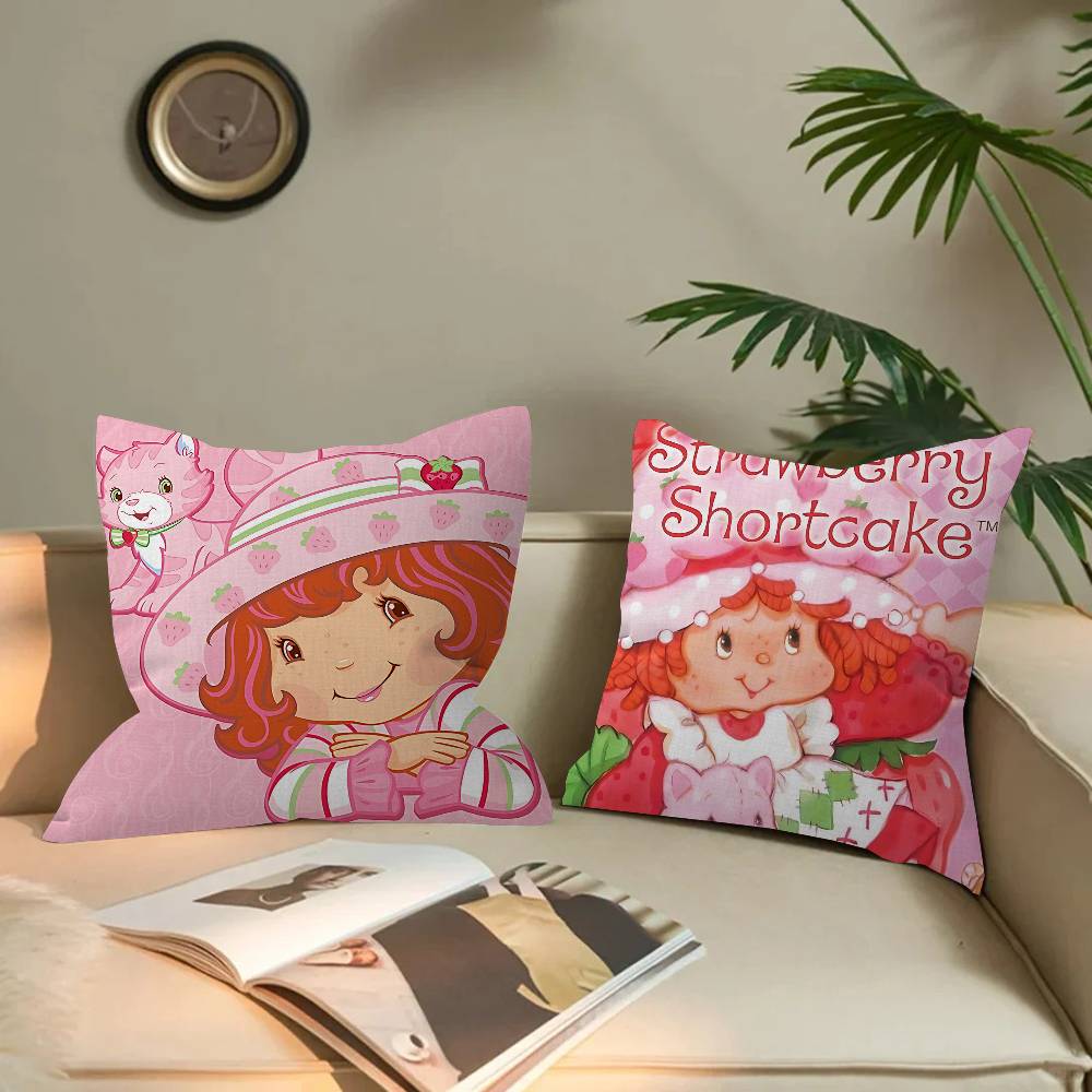 S-Strawberrys S-Shortcakes Pillow Cover Sofa Cushion Cover Home Room Decoration Children Gift