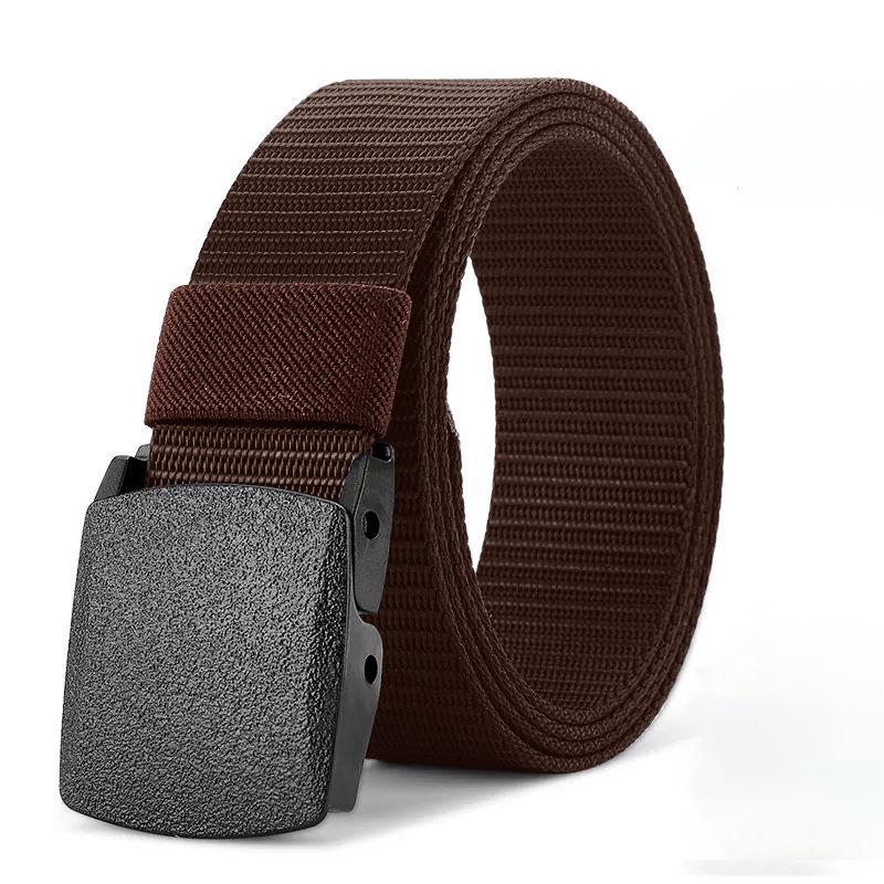 Wide Nylon Tactical Belt Men'S And Women'S Same Outdoor Metal-Free Canvas Military Training Belt