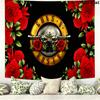 guns n roses Wall Tapestry Aesthetic Wall Hanging Printed Fabric Blanket Decorative Tapestries for Bedroom Living Room Home Decor