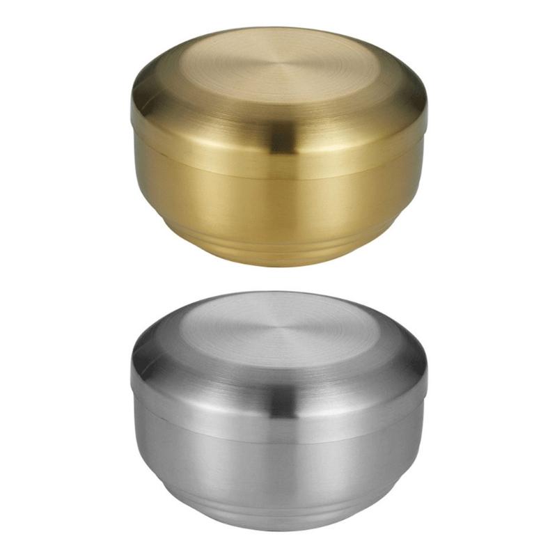 304 Stainless Steel Thermal Rice Container with Cover Double Walled Soup Bowl For Hot Meals Office Lunch Food Tray