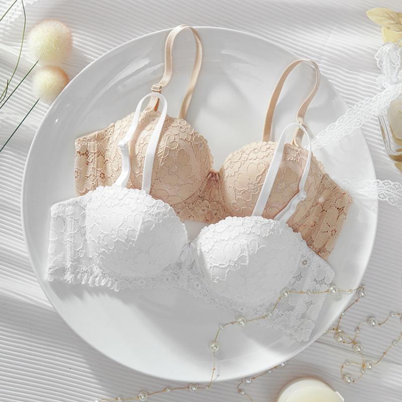 Lace Half Cup Push Up Bra White Girls Bra