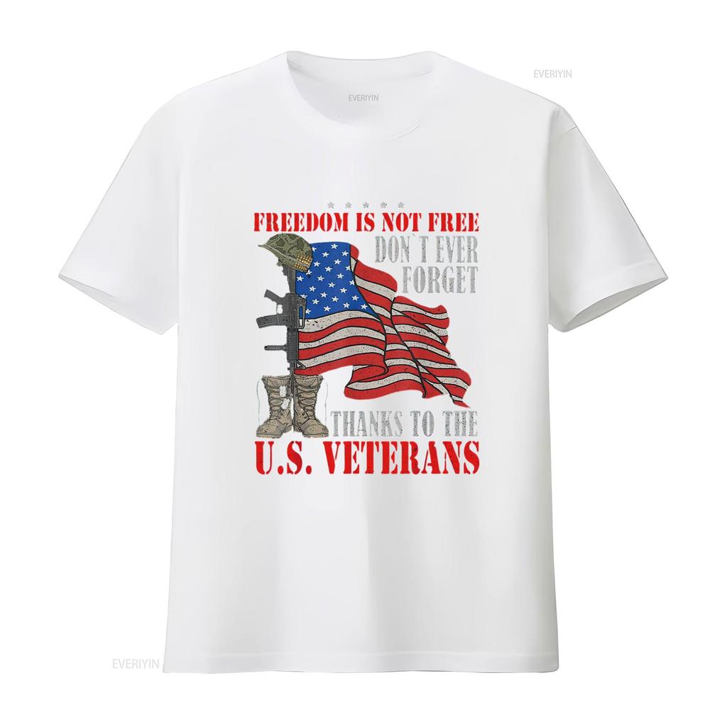 Freedom is not free Veterans day Women s Trendy T Shirt with Unique Prints Perfect for Any Occasion vintage Washed streetwear