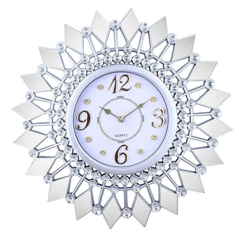 New Style Mirror Silent Desk Clock Fashionable Living Room Ornament Clock Creative Decorative Clock Bedroom Quartz Wall Clock