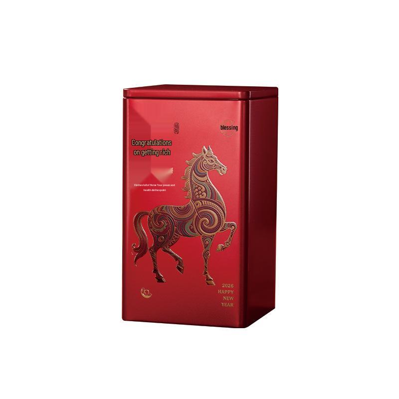 

Year of the Horse Exclusive Dan Cong Black Tea Tin with New Year Blessings Small - Green