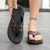 2025 New Summer Men's Beach Flip-flops Outdoor High Elastic Comfortable Platform Slippers Trendy Outer Shoes Men