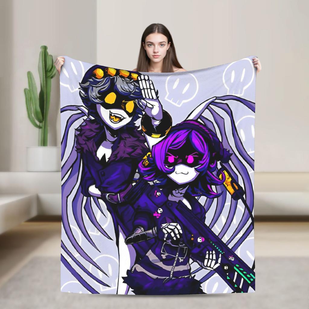 Murder Drones  Blanket Uzi Doorman Wool Funny Breathable Throw Blanket for Bedspread  Winter
