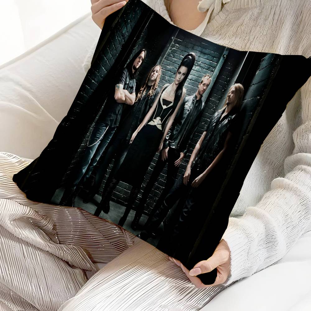 E-Evanescence Band Maple Design Cushion Cover Happy Autumn Harvest Decor Holiday Decorati Pillow Cover
