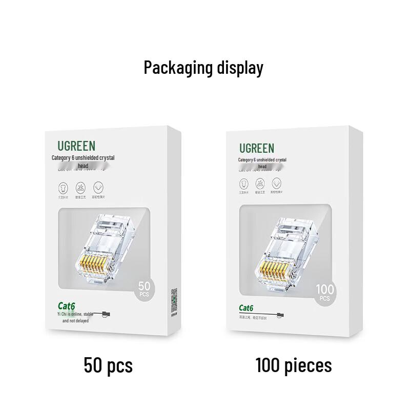 UGREEN Cat6 Punch-Through RJ45 Ethernet Connectors