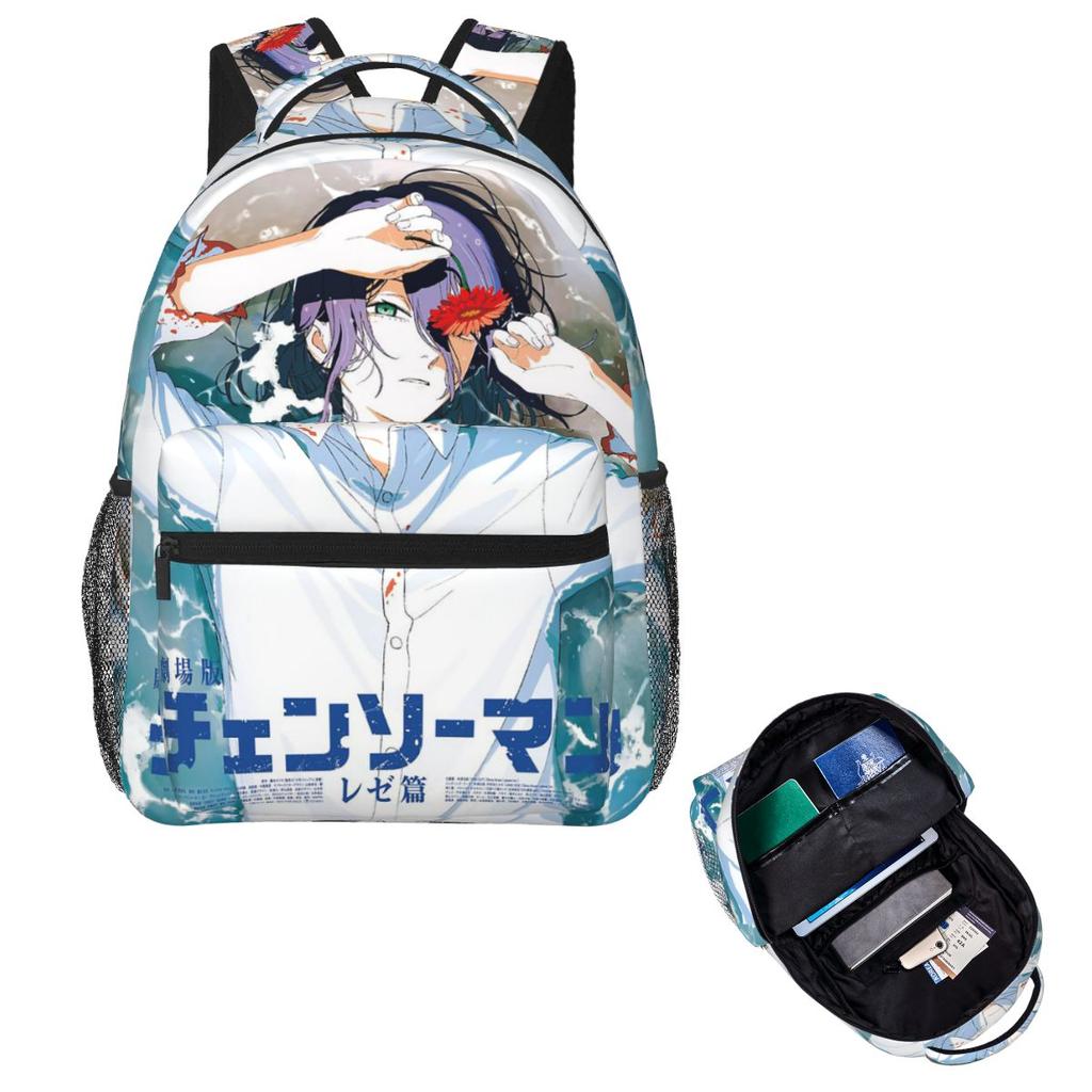 Chainsaw Man Arco del Demone Reze Zaino per Studenti Borsa da Scuola Zaino da Giorno per Escursionismo Viaggio per Ragazzi Ragazze Moda Borsa per Libri Borse a Spalla