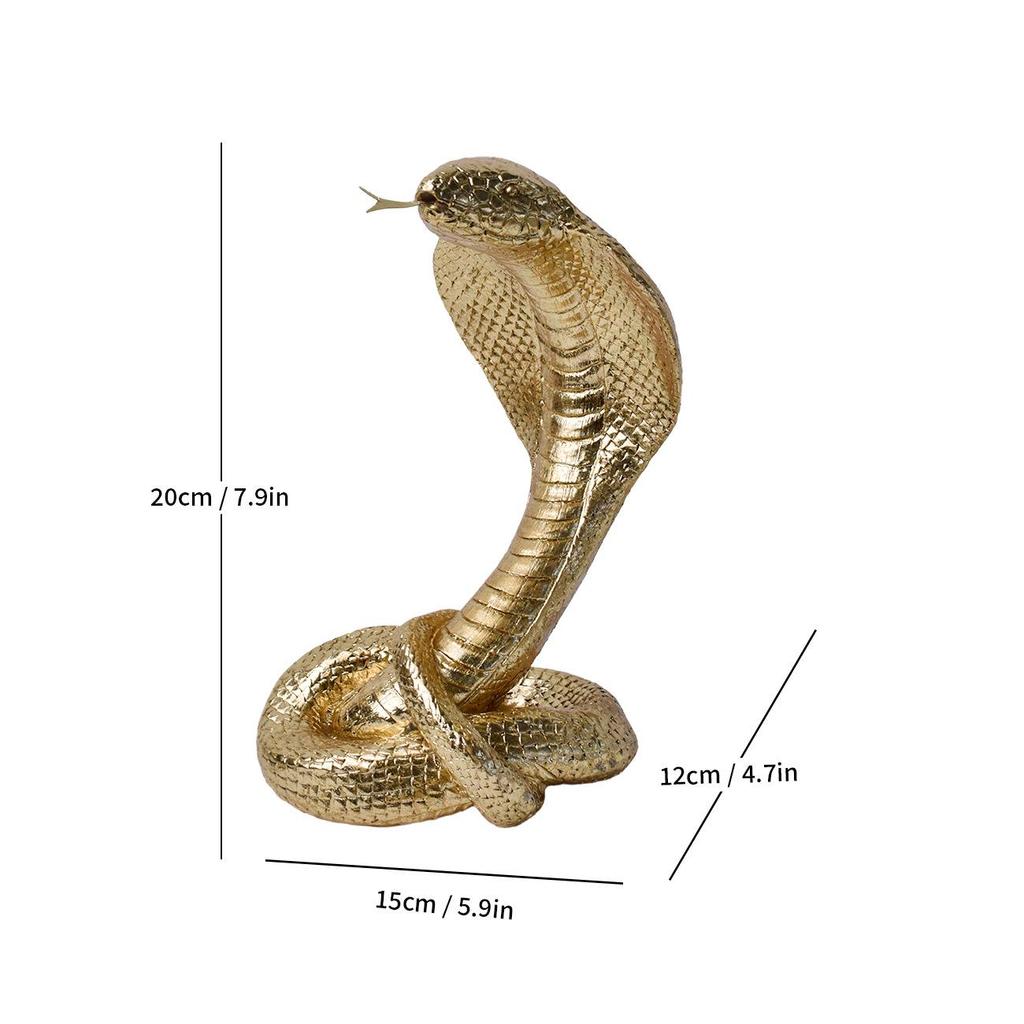 Golden Cobra Light Luxury Ornament for Living Room or Office Decor