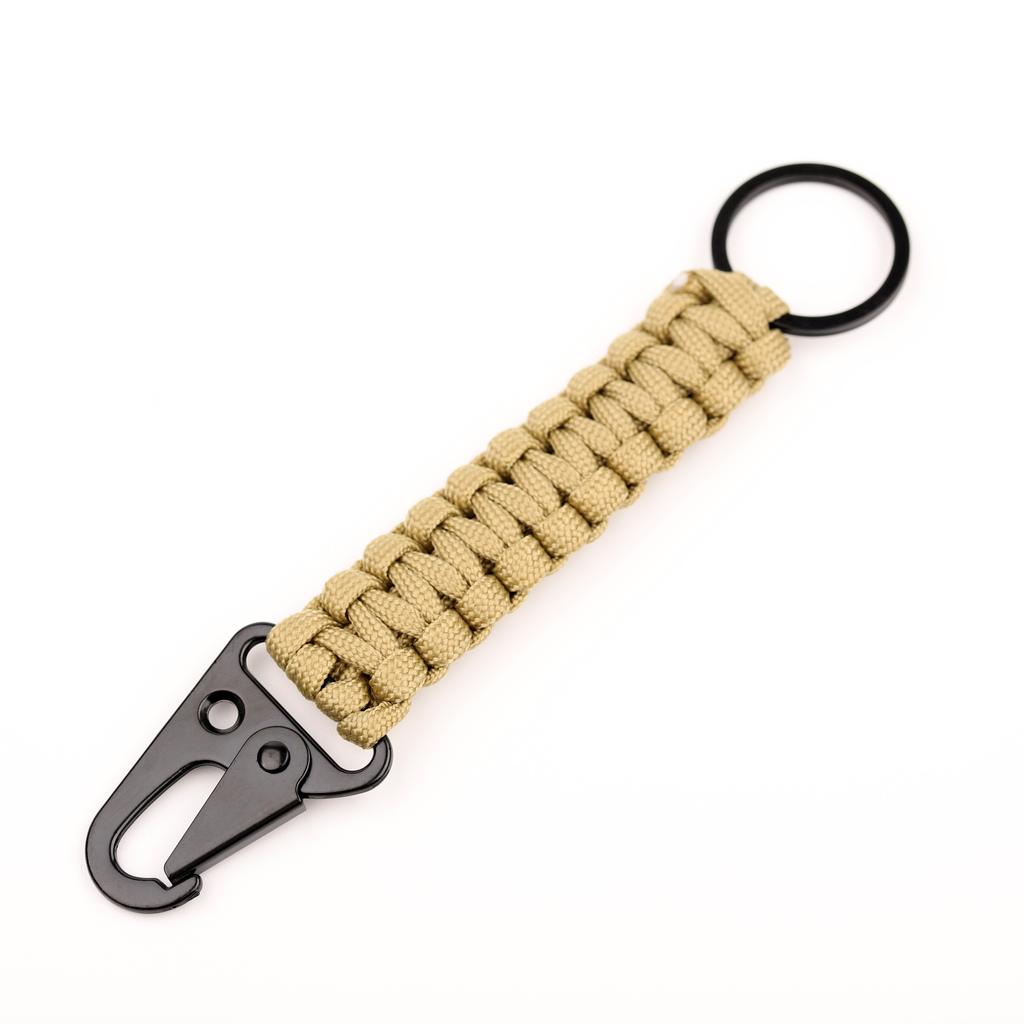 Paracord Keychain Military Braided Core Rope Carabiner Bottle Opener Outdoor Emergency Knot Survival Tools for Camping Hiking