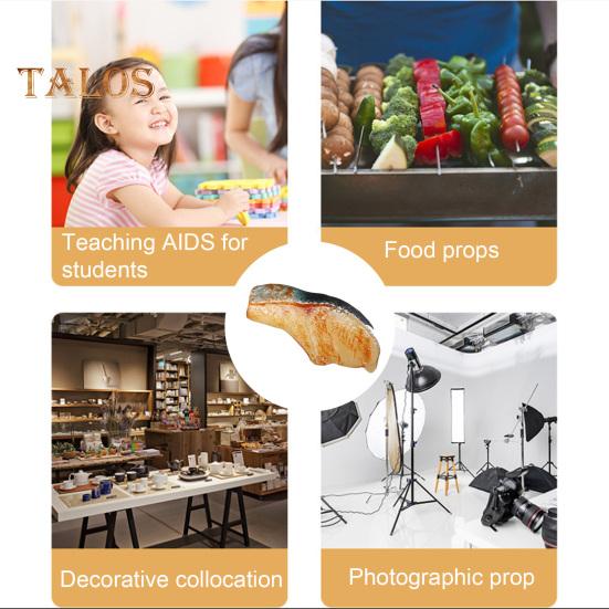 5 Stück Simulation Fischfleisch Modell Realistische Gefälschte Fisch Block Steak Ornament Foto Requisite Lebensechte Rollenspiel Lebensmittel Figurine Schaufenster Display Dekoration