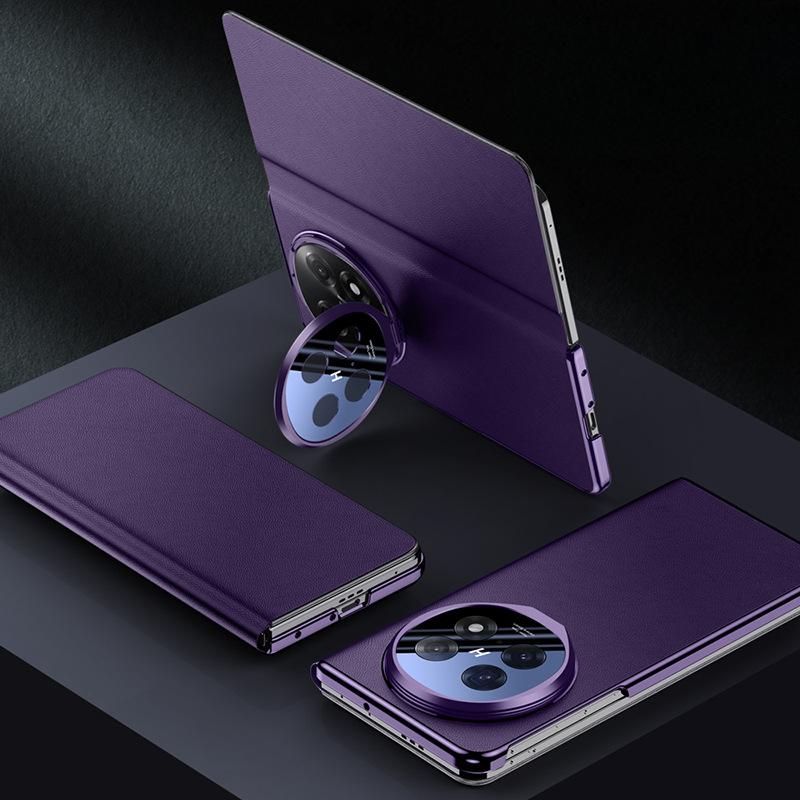 

Подходит для чехла для телефона Oppo Find N5, откидная подставка для объектива N3, всесторонняя противоударная бизнес-модель для мужчин и женщин, однотонный кожаный чехол для сна OPPO Find N5