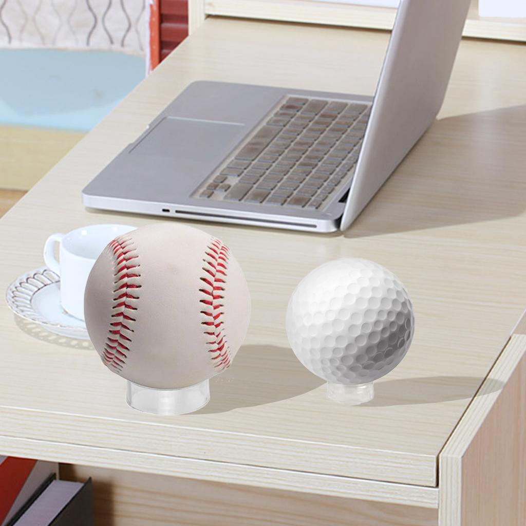 10Pcs Display Stands Clear Small Round Baseball Rings Stands Plastic Sphere Holder Clear Baseball Stand Holder Enduring