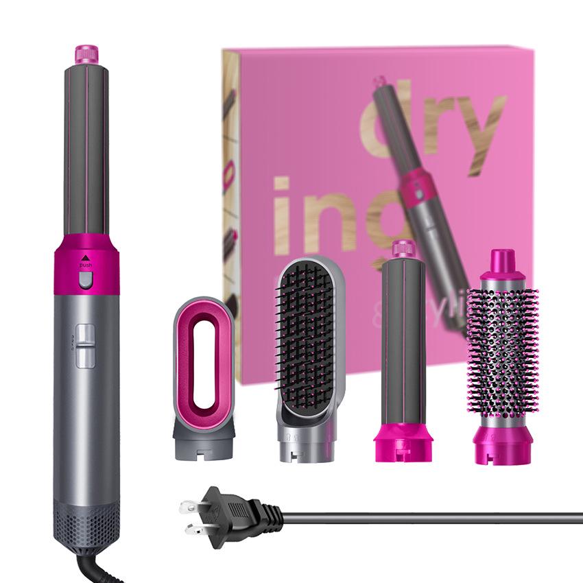 5-in-1 Multifunctional Hot Air Comb: Auto Curling Iron & Straightener Hair Dryer
