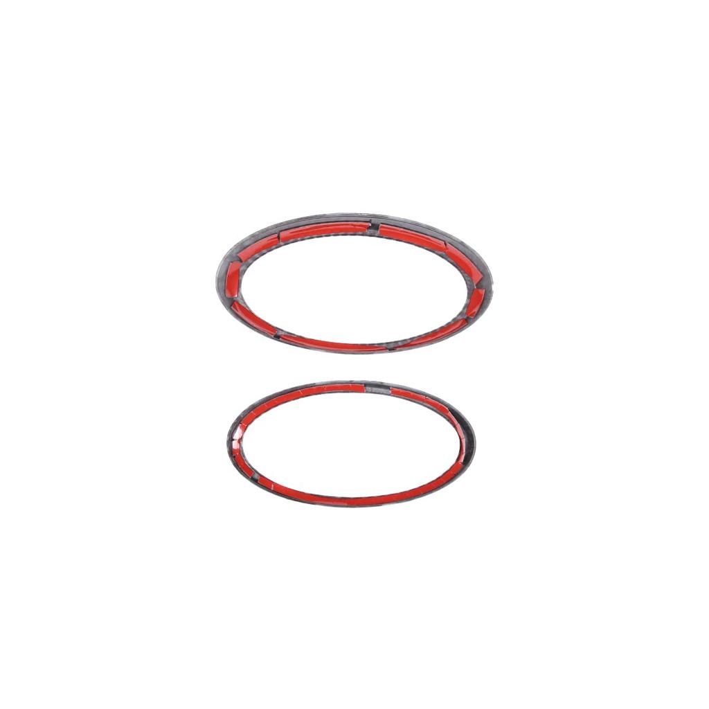 CHEAYAR Front Rear Logo Decorative Covering Trim for Subaru VX 2018-2022 Hood Emblem Ring Accessories ABS (Carbon Fiber Pattern)