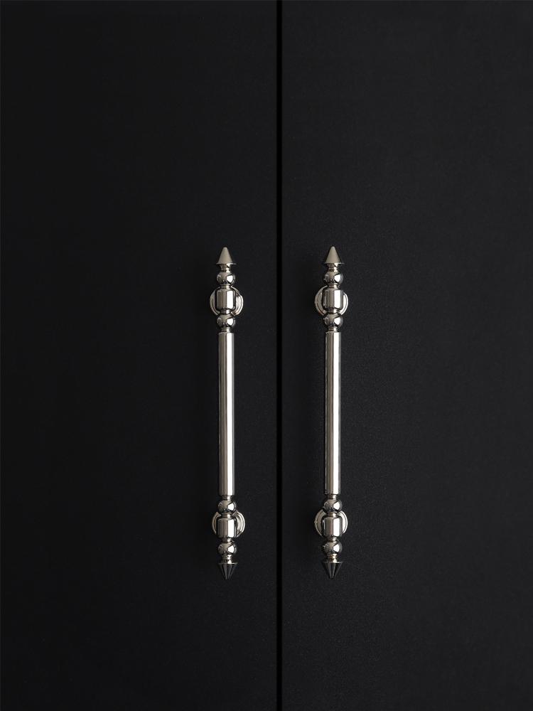 Polished Chrome Beaded Cabinet Pulls Knobs Retro Spear Tip Drawer Handles Vintage Ball Bead Wardrobe Cupboard Door Pull Home