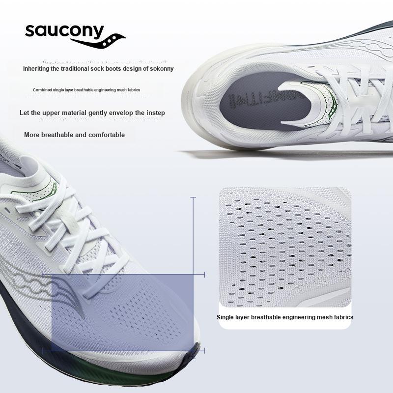 SAUCONY Mirage Flow Leichte Trainingslaufschuhe Herren Sneaker Helllila Weiß S28214-1