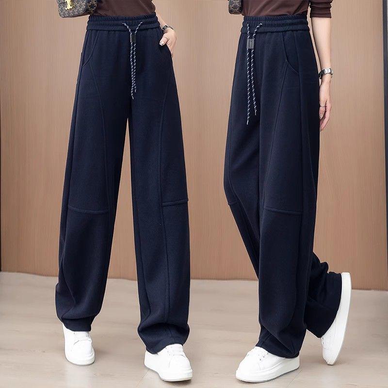 Women's Yellow Straight-Leg Sporty Casual Sweatpants - Spring/Autumn 2025 Collection