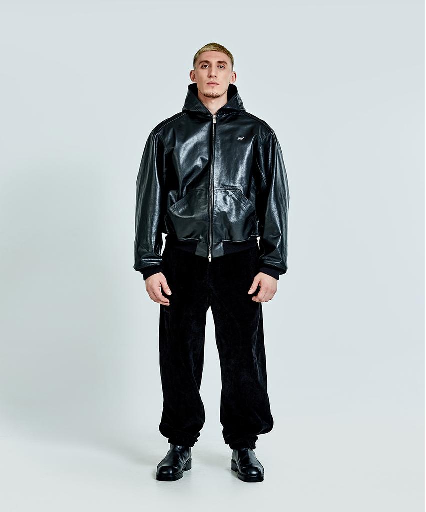 51Percent Leather Hoodie Zip-Up - Black