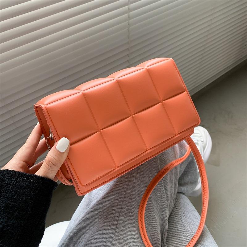 Women Urban Solid Color Simple Small Square Crossbody Shoulder Bag
