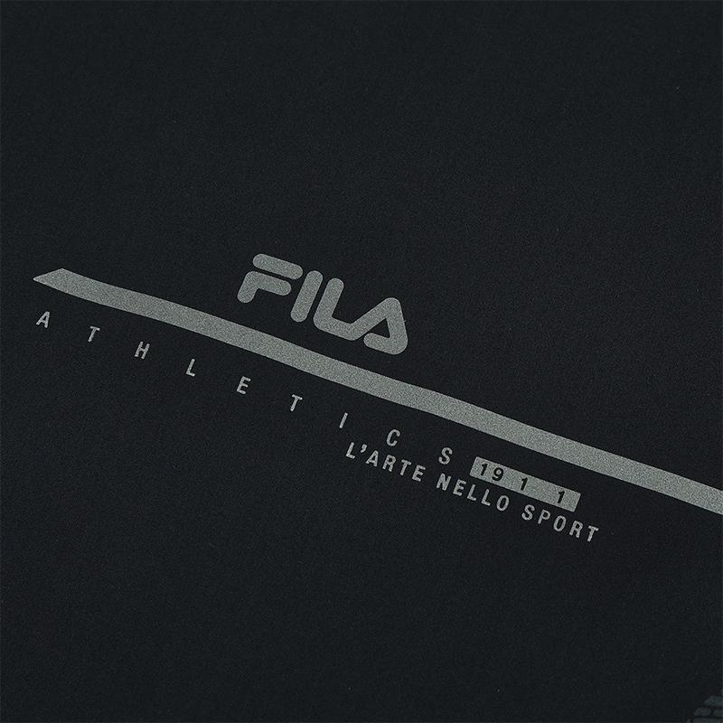 FILA Versatile Solid Color Sports Quick-Dry Breathable Sun Protection T-Shirt Men T-Shirts Deep-Black A11M421132FBK