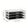 3/5Layer Acrylic Drawer Clear Office Organizer Drawer for Desk, Pencil Holder Large Desk Accessories Display Caddy for Home