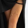 Accessories, Sexy Stretch Chain Geometric Body Chain, Simple Double Sequined Fringed Thigh Chain for Women