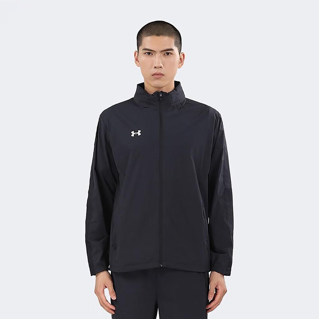 Under Armour Elastic Packable Hooded Sports Woven Jacket Men Jacket Black 22500408-001