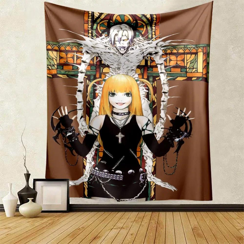 VIKAMA Death Note Misa Amane Tapestry Anime Dark Print Anime Fan Bedroom Dorm Background Decoration Tapestry